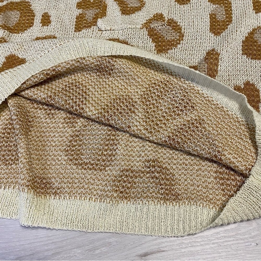 Shop The Mint Meet You There Mocha Brown Leopard Sweater, Size Medium - Picture 6 of 12